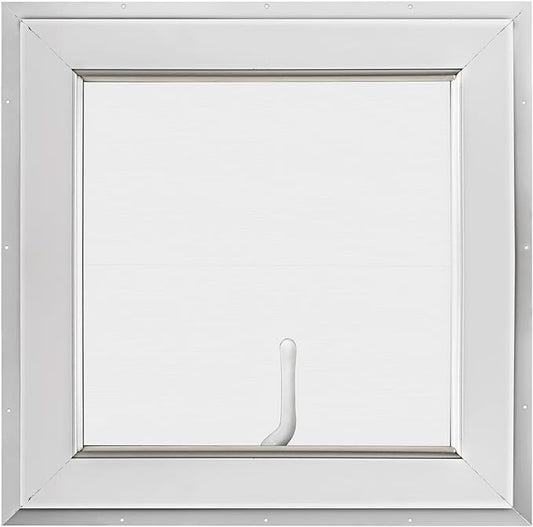 House Window White,Casement Window with Transverse Magnetic Mesh,36 x 36 x 4.3 inches,4 Gear Opening Position Adjustment Roof Window